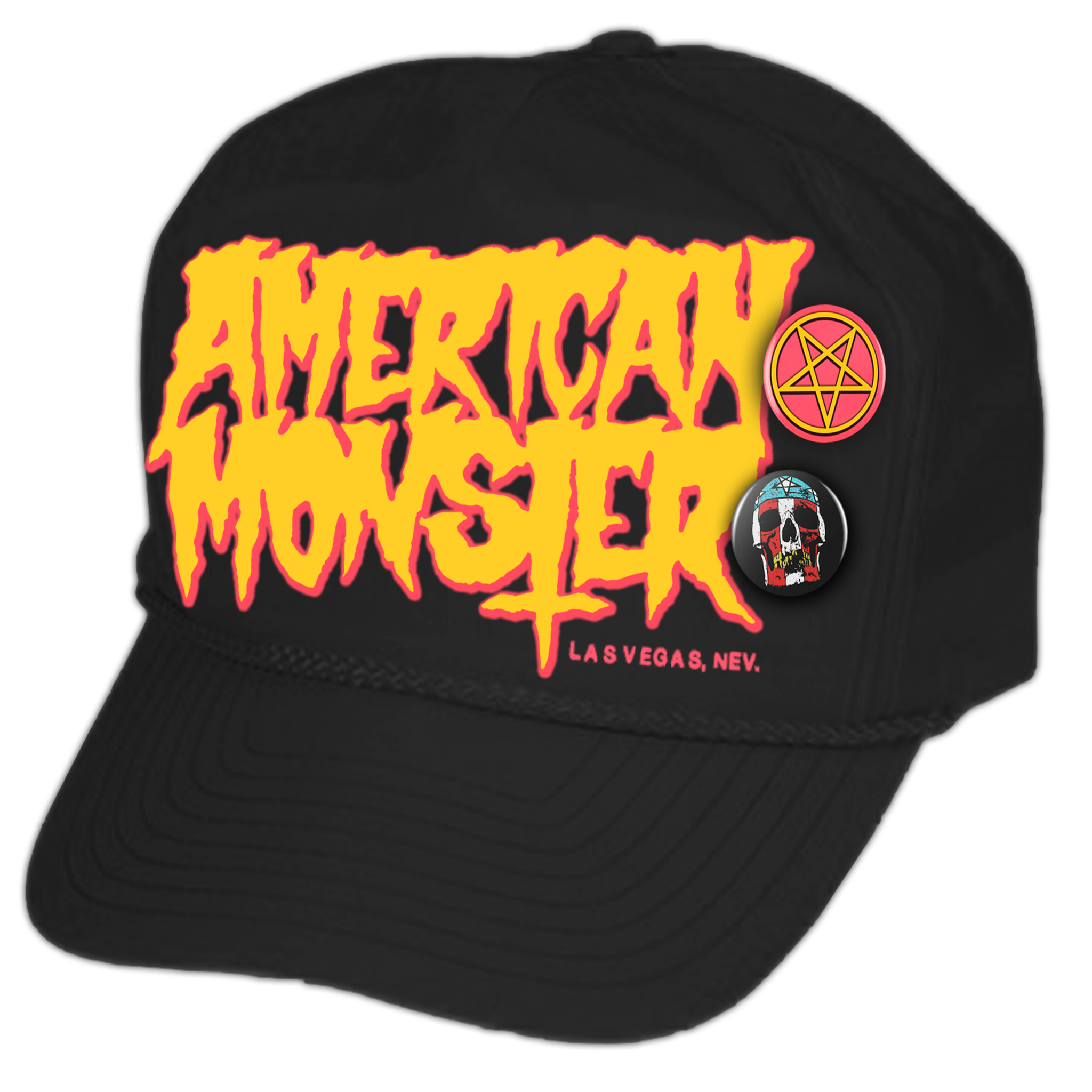Summer Exclusive Hat w/ Pins x Black & Yellow